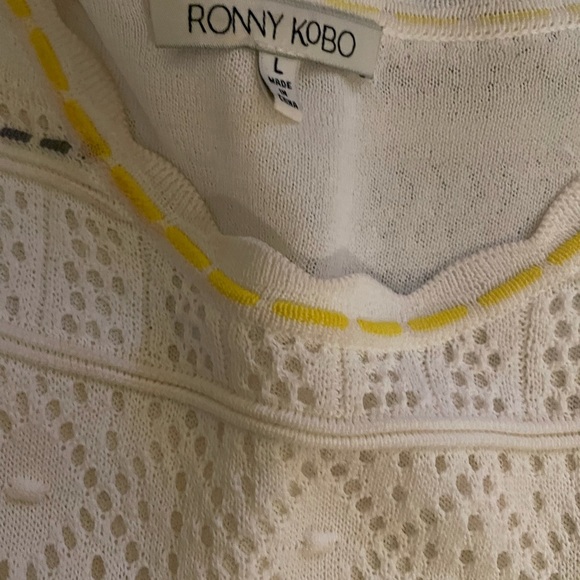 Ronny kobo white crochet dress Beautiful - Picture 6 of 9